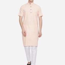 JADE BLUE Men Pure Cotton Straight Kurta-image-17