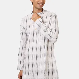 Wintage Men White Thread Work Kurta-picture-11