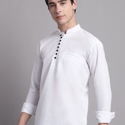 Jompers Mandarin Collar Pure Cotton Short Kurta-image-30