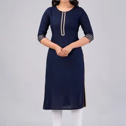 MAUKA Round Neck Gotta Patti Kurta-image-59