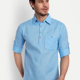 Vida Loca Shirt Collar Pure Cotton Kurta-picture-53