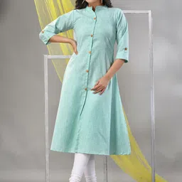 Charukriti Mandarin Collar Cotton A-line Kurta-picture-17