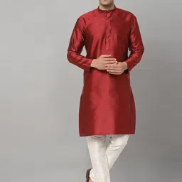 NEUDIS Men Maroon Kurta-image-89