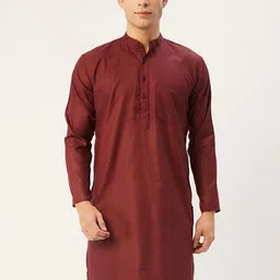 Jompers Men Maroon Kurta-picture-33
