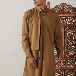 SHVAAS by VASTRAMAY Pure Cotton Kurta-image-58