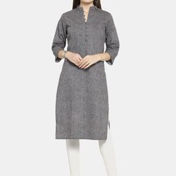 Sayesha Women Grey Striped Pure Cotton Kurta-38