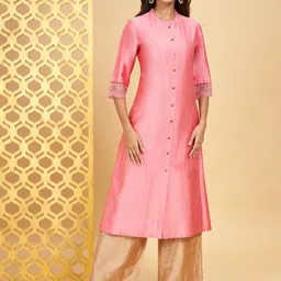 RANGMANCH BY PANTALOONS Thread Work A-Line Kurta-51