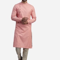 THE KURTA COMPANY Mandarin Collar Straight Kurta-image-13