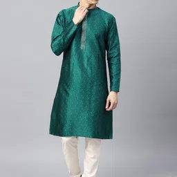 SOJANYA Paisley Woven Design Thread Work Kurta-image-83