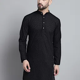 Jompers Geometric Embroidered Straight Pure Cotton Kurta-picture-34