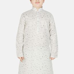 SG YUVRAJ Boys Abstract Printed Mandarin Collar Straight Kurta-36