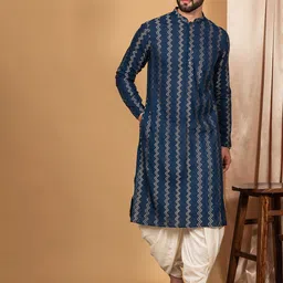 KISAH Chevron Woven Design Straight Kurta-43