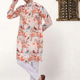 Anouk Men Printed Thread Work Kurta-3