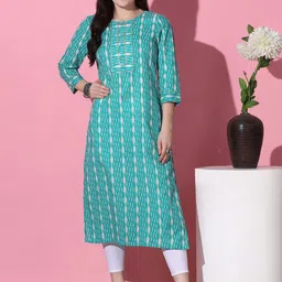 FASHION DREAM Printed Cotton Regular Sleeves Straigth Kurta-picture-21