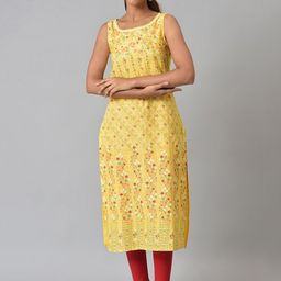 AURELIA Women Straight Cotton Kurta-image-55