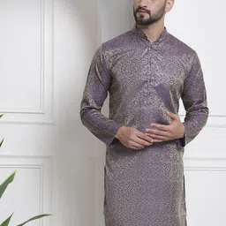 SOJANYA Ethnic Motifs Woven Design Jacquard Regular Kurta-picture-13
