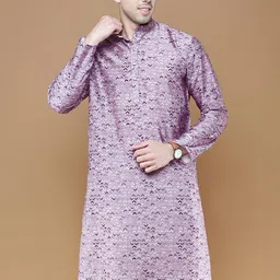 Sanwara Geometric Printed Mandarin Collar Cotton Straight Kurta-image-12