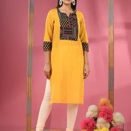 Charukriti Cotton Ethnic Motifs Printed Thread Work Kurta-20