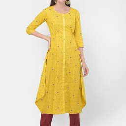 Span Ethnic Motifs Printed Pure Cotton Kurta-image-59