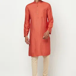 Fabindia Men Rust Kurta-picture-40