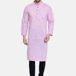 Enchanted Drapes Band Collar Cotton Kurta-image-66