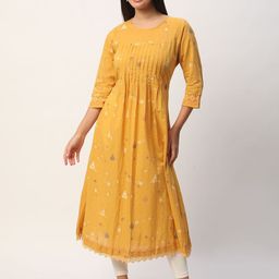 R&B Aabstract Printed Cotton A-Line Kurta-picture-24