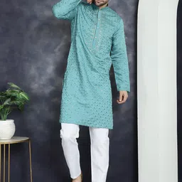Jompers Regular Sleeves Thread Work Strigth Kurta-picture-49