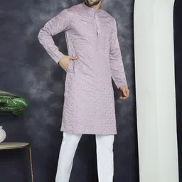 Jompers Mandarin Collar Thread Work Strigth Kurta-image-31