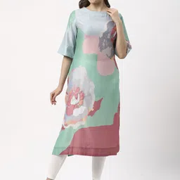 R&B Abstract Embroidered Thread Work Straigth Kurta-picture-30