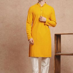SWAGG INDIA Men Embroidered Kurta-image-71