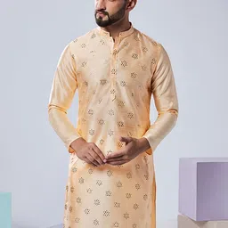 KISAH Embellished Mandarin Collar Straight Kurta-59