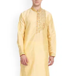 Enciger Thread Work Mandarin Collar Kurta-image-83