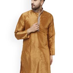 Enciger Mandarin Collar Long Sleeve Thread Work Straight Kurta-image-93