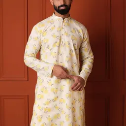 Lightpole Floral Printed Cotton Straight Kurta-image-18