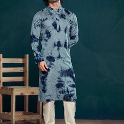 Vardha Men Geometric Printed Handloom Kurta-picture-47