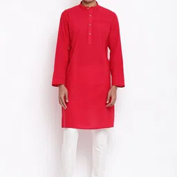 Fabindia Men Red Kurta-picture-37