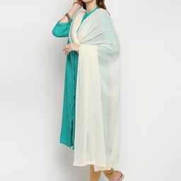 Dupatta Bazaar Women Cream-Coloured Pure Cotton Dupatta-38