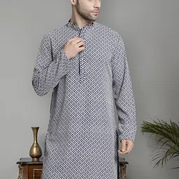 Jompers Men Checked Kurta-image-6