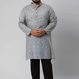 Big Hello - The Plus Life Ethnic Motifs Printed Mandarin Collar Cotton Kurta-picture-43