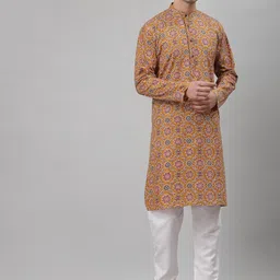 NEUDIS Men Ethnic Motifs Printed Pure Cotton Kurta-picture-19