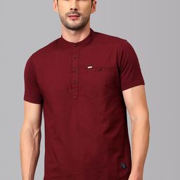 Cantabil Band Collar Pure Cotton Straight Kurta-image-83
