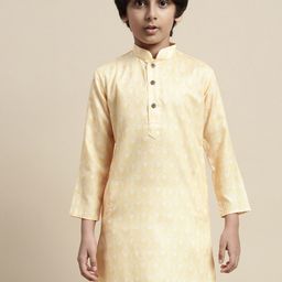 Sanwara Boys Ethnic Motif Printed Mandarin Collar Straight Kurta-picture-12