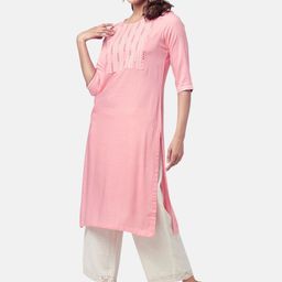 RANGMANCH BY PANTALOONS Embroidered Mirror Work Kurta-image-13