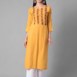 Dollar Missy Striped Thread Work Straight Kurta-image-86