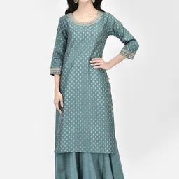 Span Women Geometric Kurta-image-28