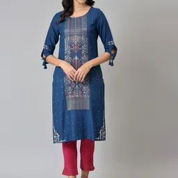 W Women Blue Kurta-image-35