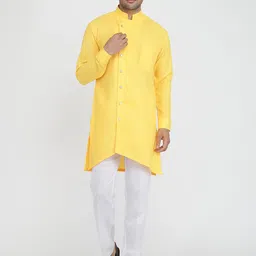 ROYAL KURTA Mandarin Collar Straight Kurta-image-79