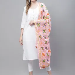 LOOM LEGACY Woven Design Cotton Silk Dupatta-image-92