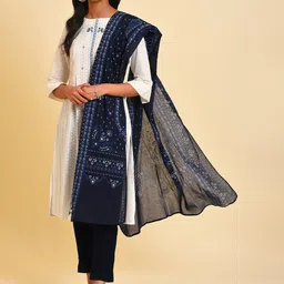 W Ethnic Motifs Printed Dupatta-13