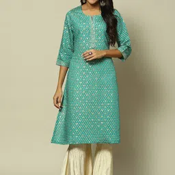 Rangriti Ethnic Motif Printed Straight Kurta-27